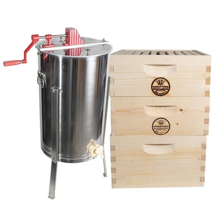 Good Land Bee Supply Beekeeping Complete 3 Tier Beehive Kit GL-2BK1SK-TK5